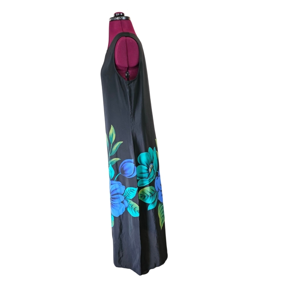 Sag Harbor Floral Black Sleeveless Dress - Picture 5 of 7